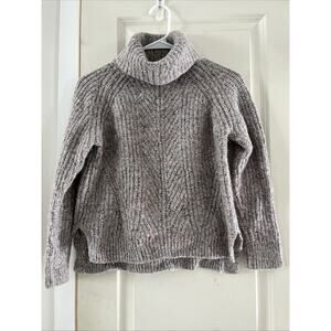 Madewell Colorfleck Ribbed Turtleneck Sweater Medium